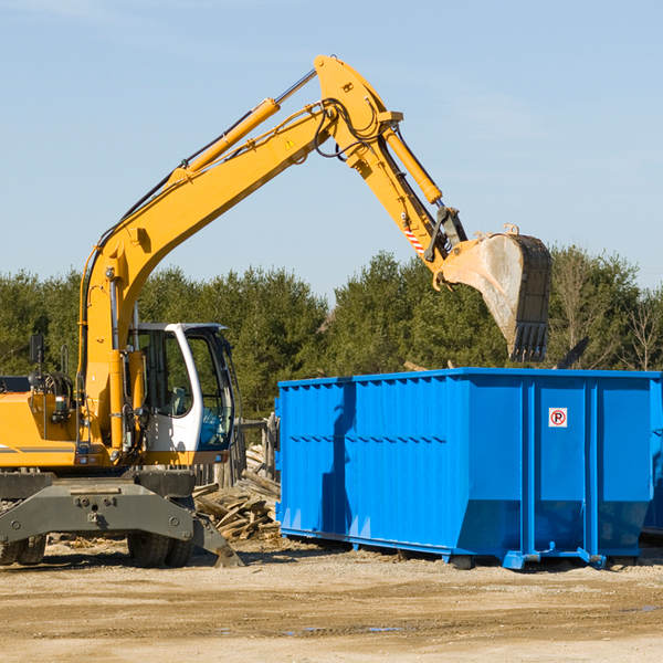 are there any restrictions on where a residential dumpster can be placed in Erie MN